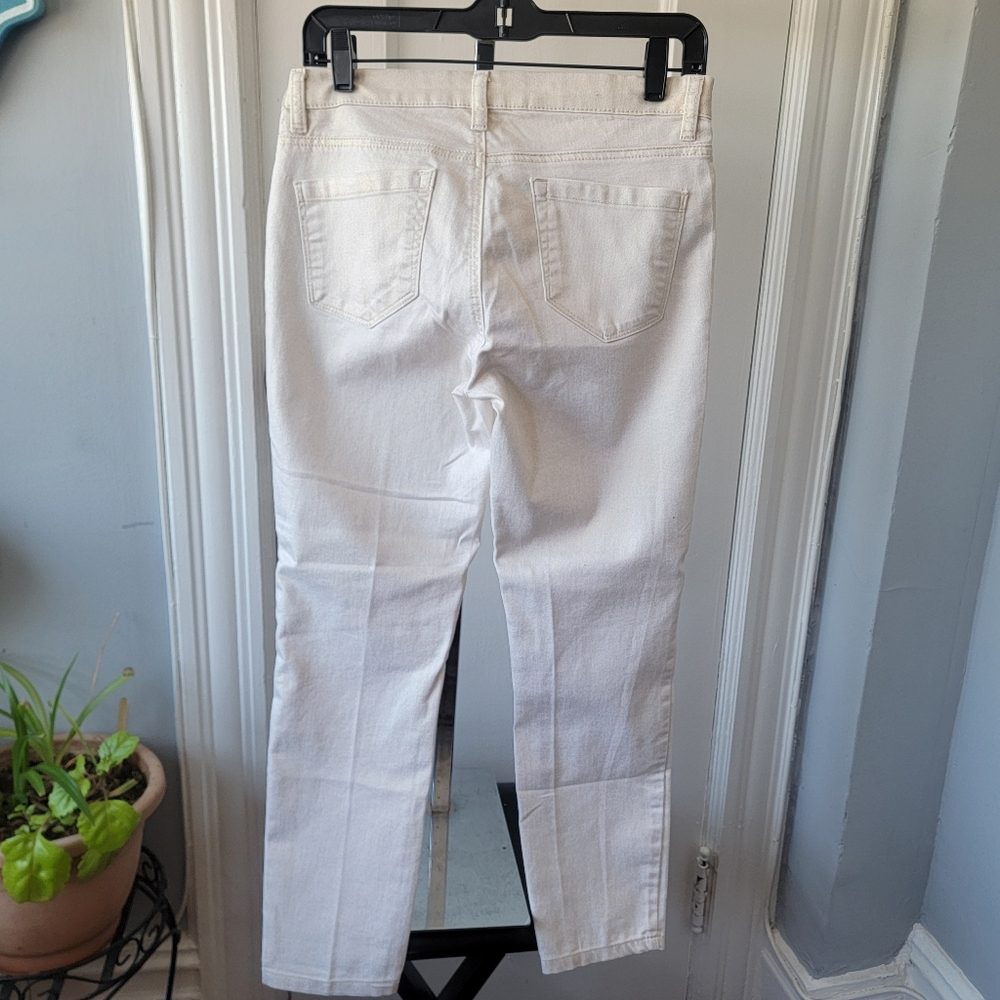 Cache Women's Cream Straight Leg Jeans